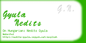 gyula nedits business card